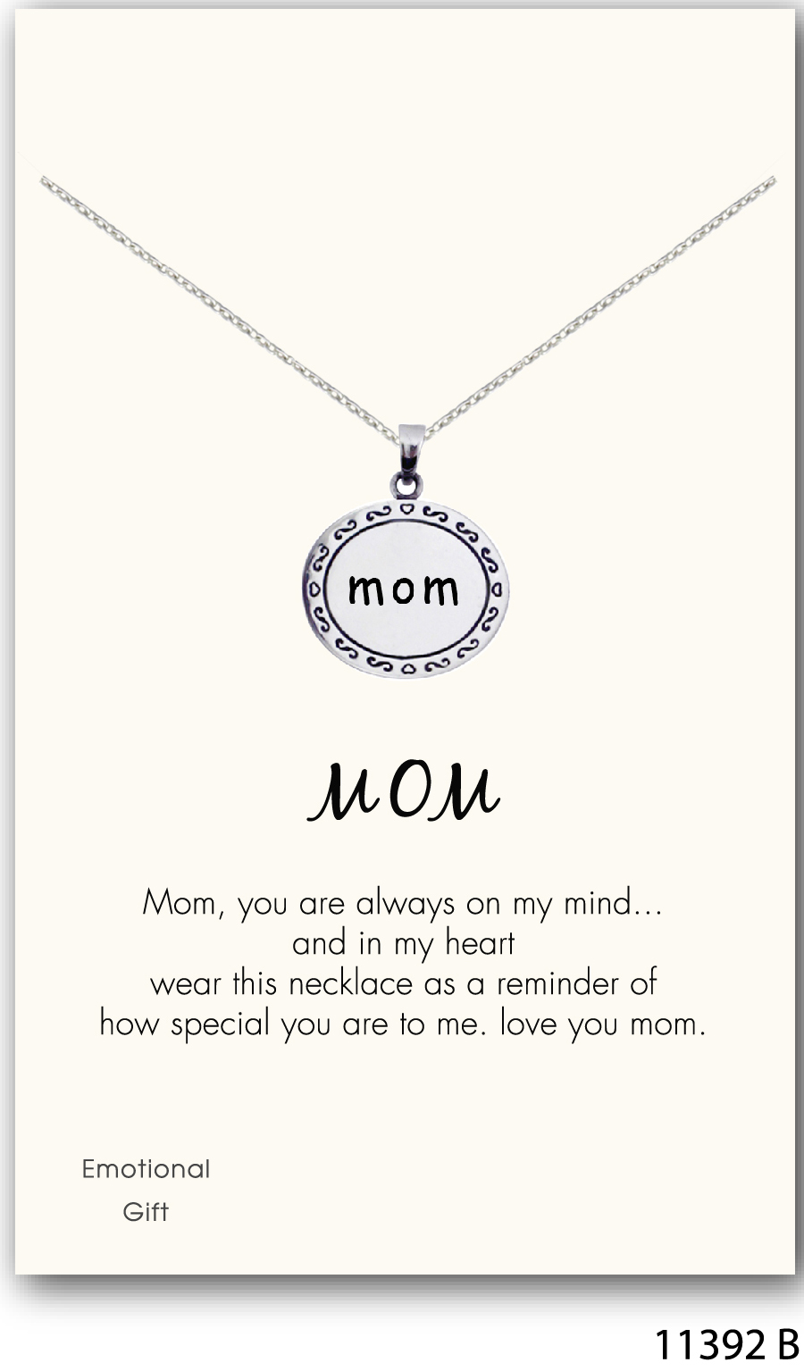 Mom silver pendant